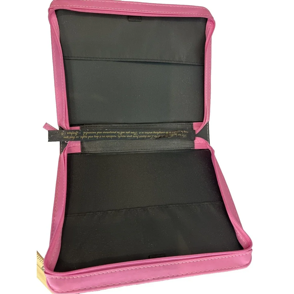 Divinity Grow in‎ Grace Pink Floral Leather Bible Cover, 8 x 11 x 3